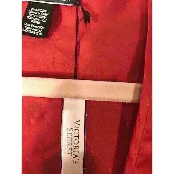 NWT Victoria's Secret Short Satin Love Heart Red Robe Kimono Valentine One Size - Picture 5 of 5